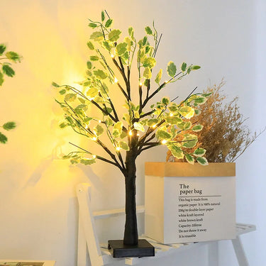 Lumières De Noël Led À Feuilles Vertes-Lampe Veilleuse